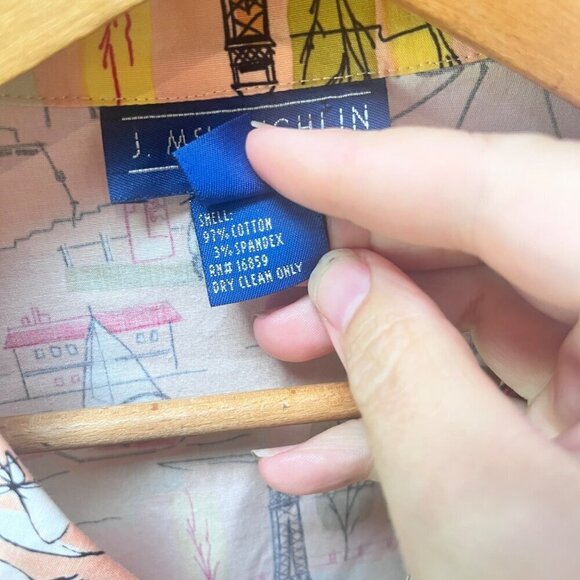 Vintage J. McLaughlin Women's Dress Sz 2 Parisian Ballet Print Dress‎ - Picture 5 of 5